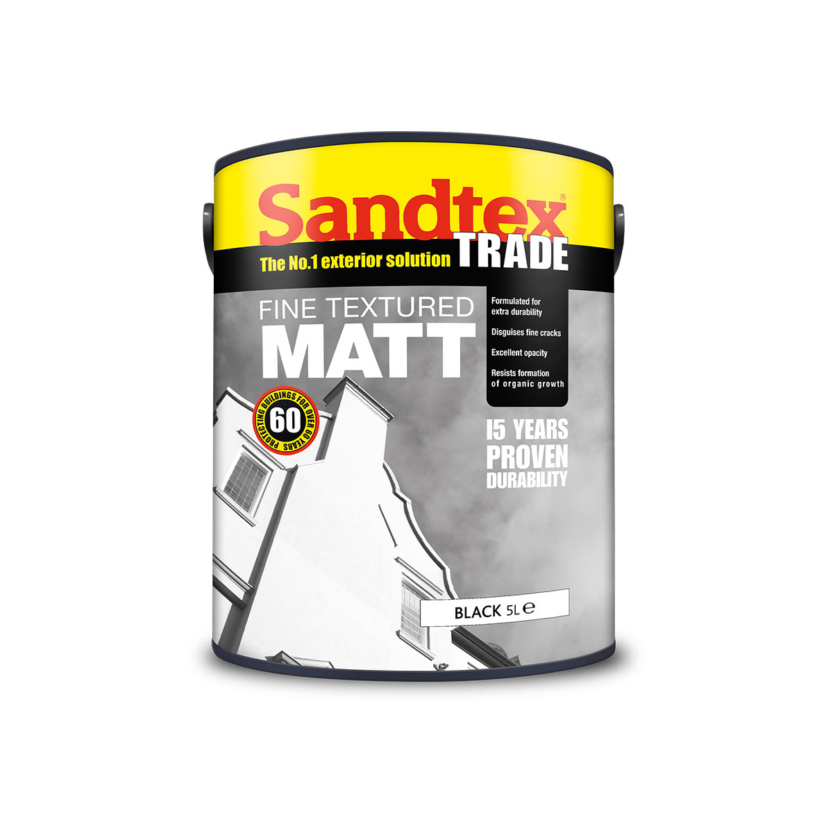 Sandtex® Trade - Fine Textured Matt - Black - 5L